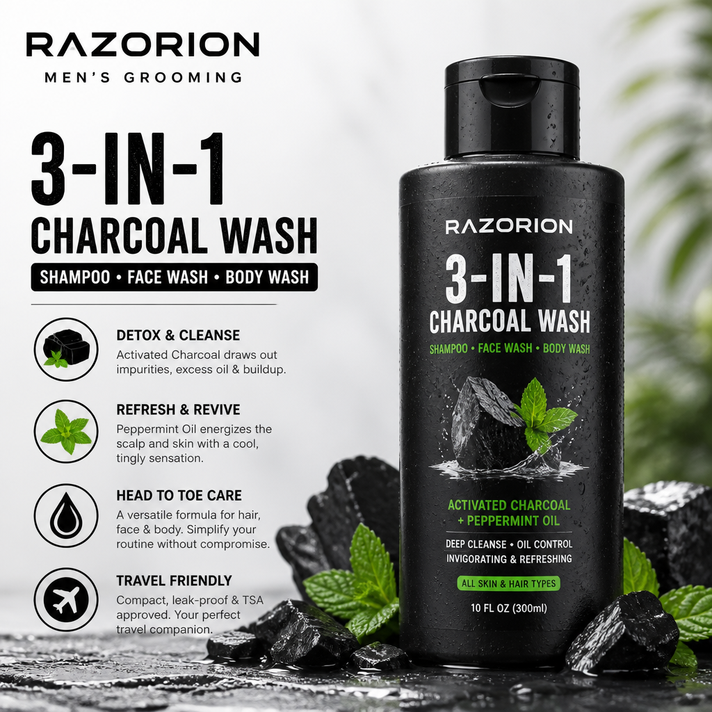 YANCHEN™ Activated Charcoal &amp; Peppermint Scalp &amp; Body Bar