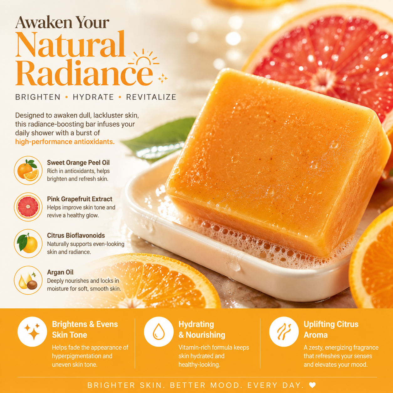 YANCHEN™ Citrus Grove Vitamin C Brightening Soap